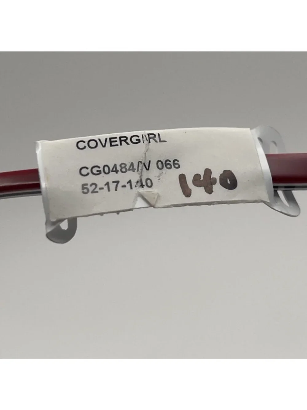 Covergirl CG0484 066 Shiny Red Women Full Square Eyeglass Frame 52-17-140
